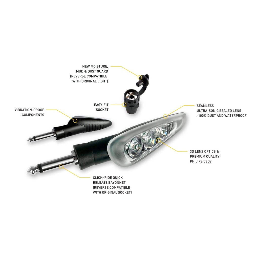 R&G Click 'N' Ride Motorcycle 4 Set Indicator Set