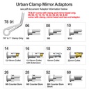 Oberon Performance Urban Touring Bezel Motorcycle Mirror