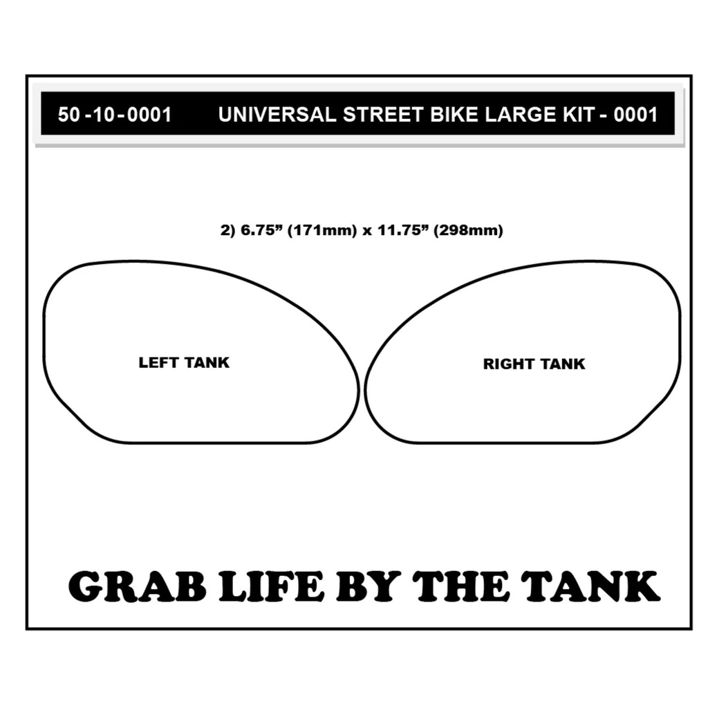 StompGrip Super Volcano Universal Large Street Bike Tank Grip Sheet