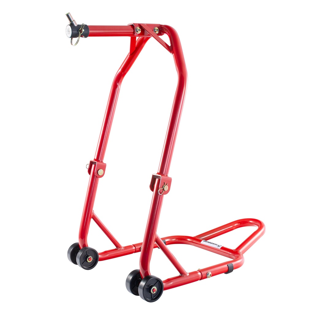 Warrior Motorcycle Front Head Stand and Rear Paddock Stand with Bobbin Hooks Bundle