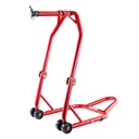 Warrior Motorcycle Front Head Stand and Rear Paddock Stand with Bobbin Hooks Bundle