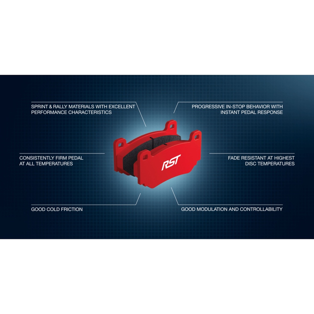 Pagid RST4 Brake Pads To Fit Girling 14LF / OE Calipers