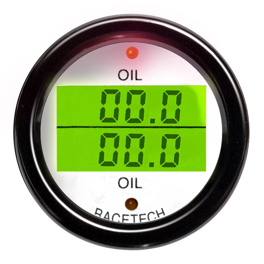 Racetech Oil Temperature - Oil Temperature Dual Gauge