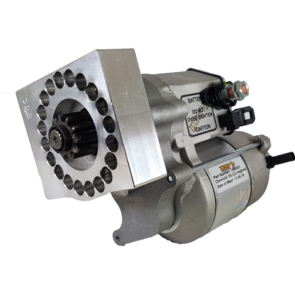 [WSPLMS322] WOSP Lightweight High Torque Starter Motor - Chevrolet LS V8 Pad Mount, Motor Underneath