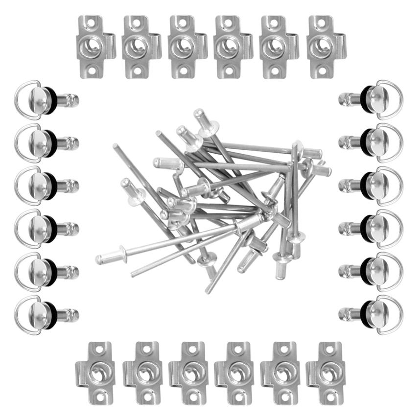 [1021250-1702082] Bike-It Quick Release Fairing Fasteners (14mm, Black, Slip-On)