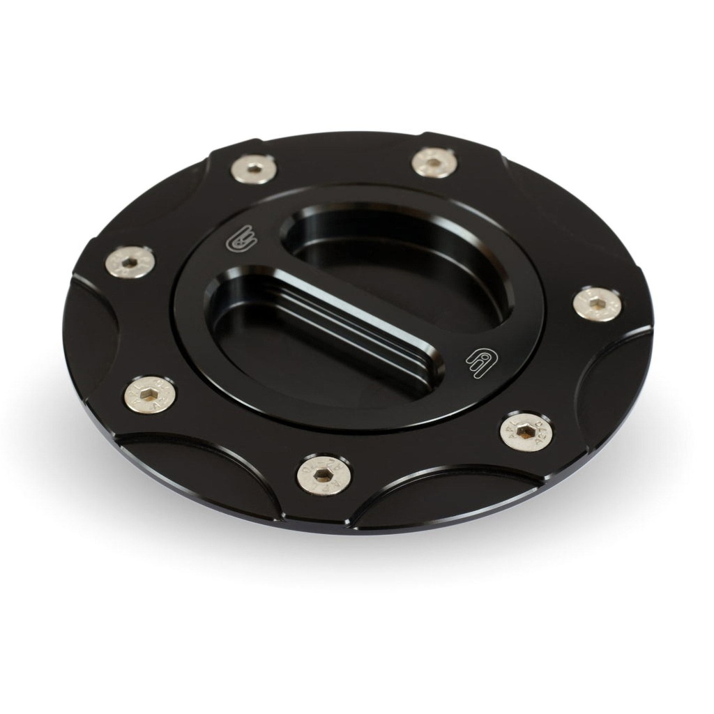 [OBEFUE-7004-BLK-RED] Oberon Motorcycle Fuel Cap And Body