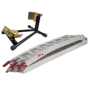 Warrior Motorcycle Loading Ramp and Heavy Duty Wheel Chock Combo