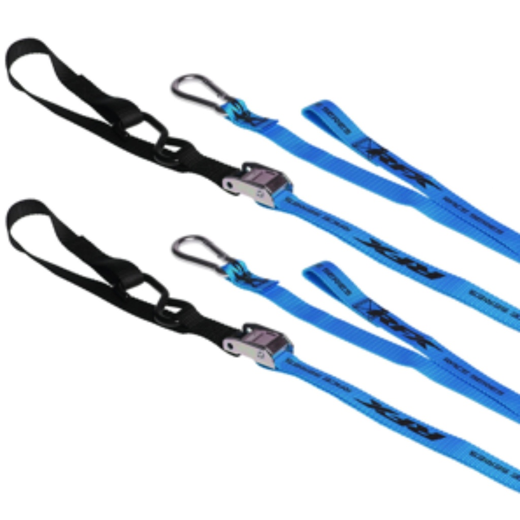 [5002255-3887352] RFX Race Tie Downs With Extra Loop & Carabiner Clip (Grey / Black)