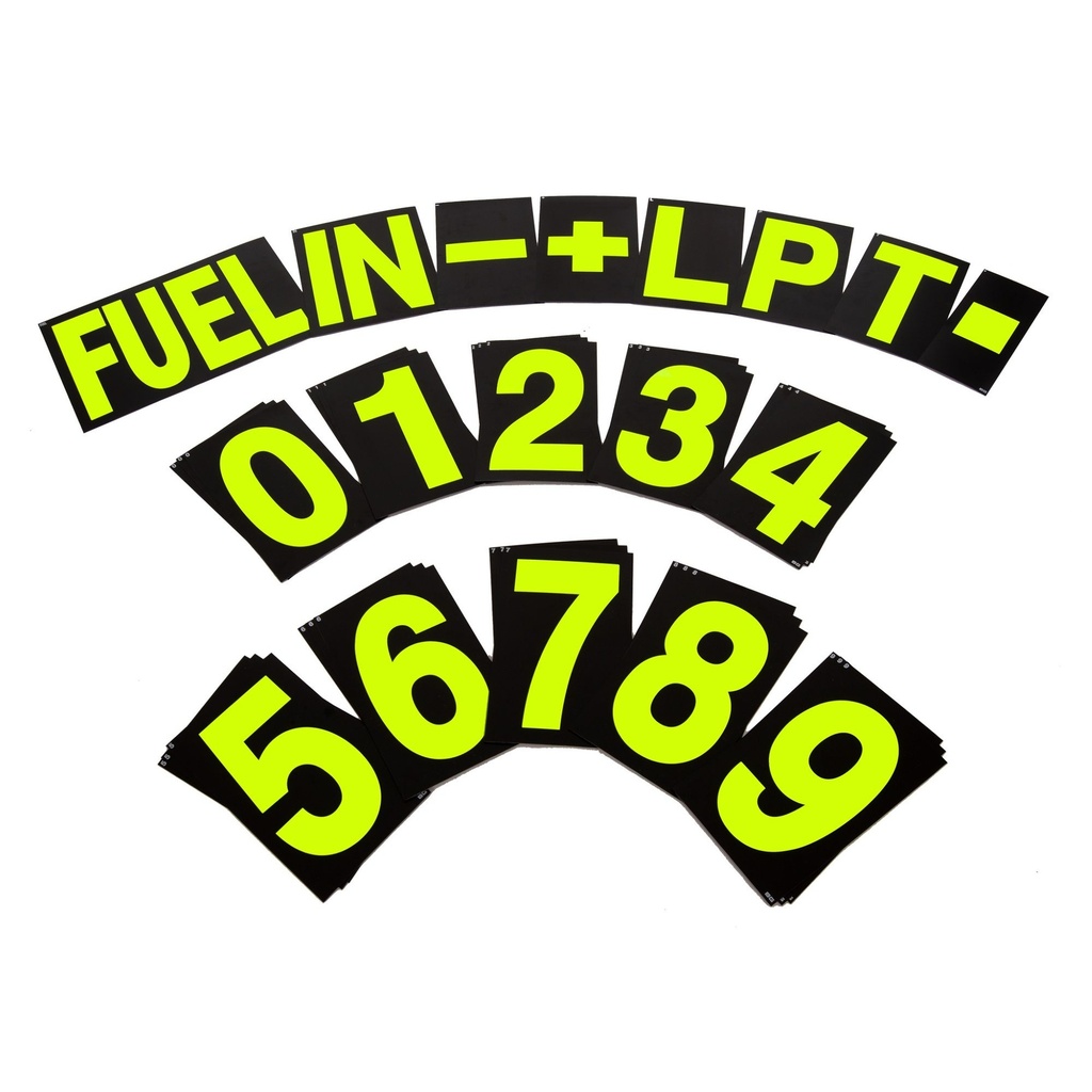[241521-1933020] B-G Racing Large Pit Board Number Sets (Green)