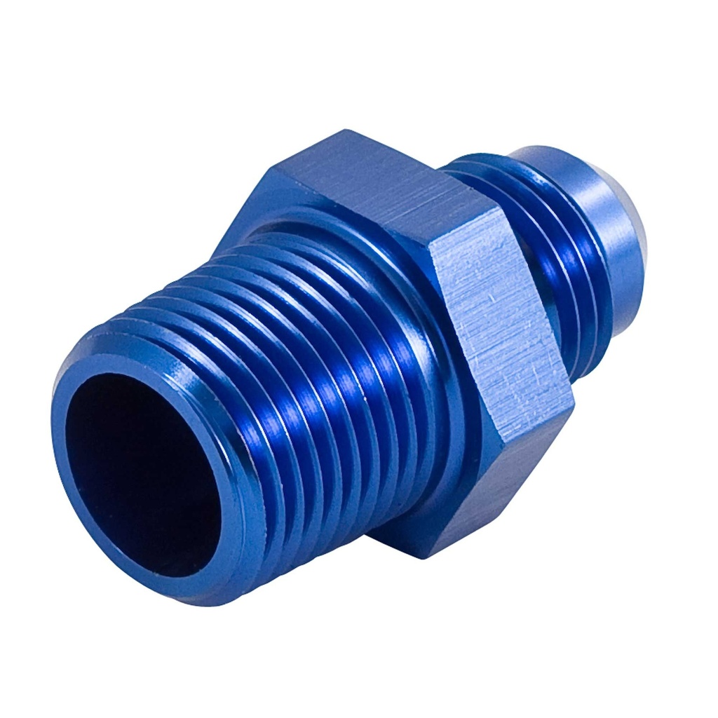 [1005803-2290538] Automotive Plumbing Solutions Male To Male Adaptor JIC - NPT / NPTF (Black, -3 JIC To 1/8 Inch NPT, Anodised Aluminium)