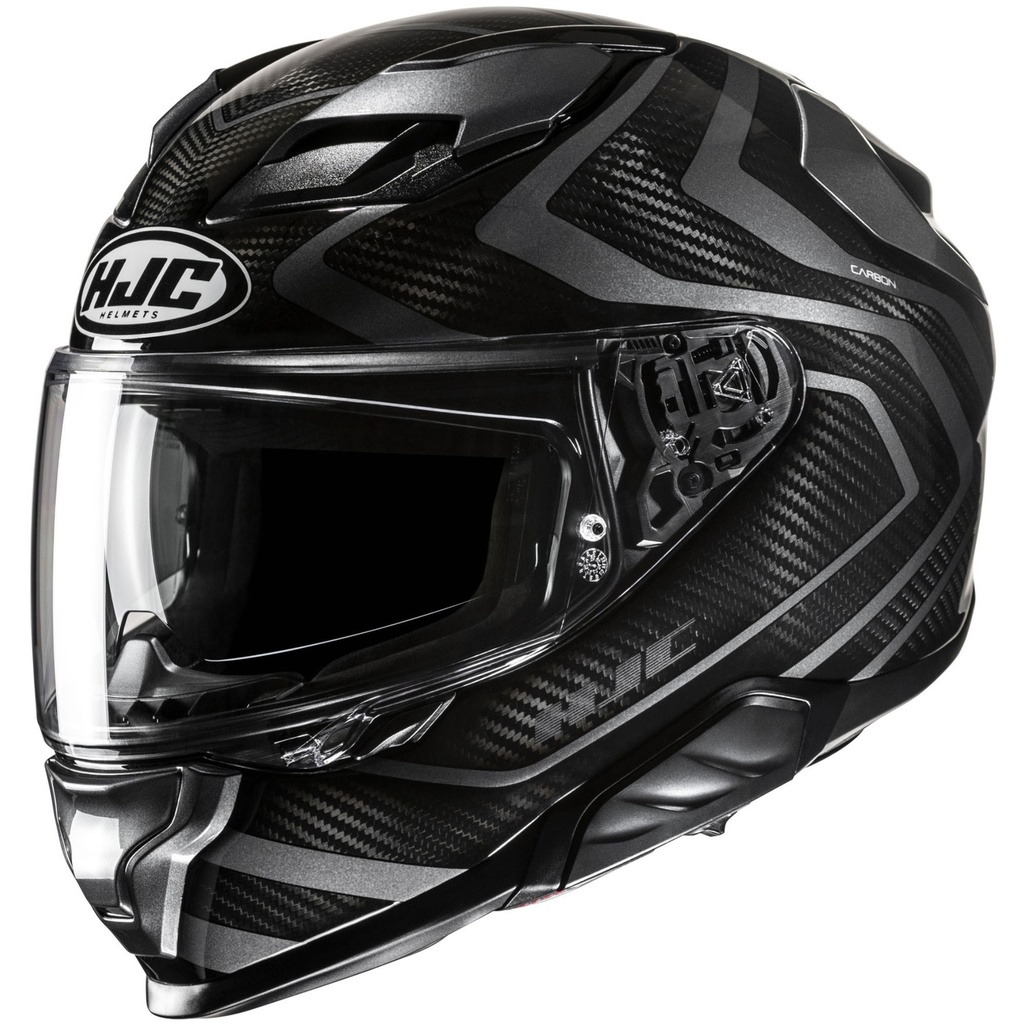 [5001889-3858346] HJC F71 Carbon Graphic Motorcycle Helmet (M (57-58cm), Nevio Black)
