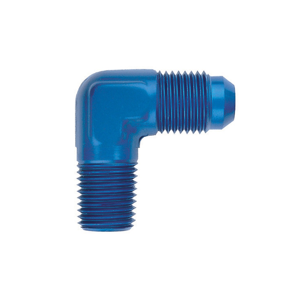 [7000016-2292132] Goodridge 90 Degree Male To Male Adaptor JIC to NPT Thread (Black, -4 JIC To 1/8 Inch NPT)