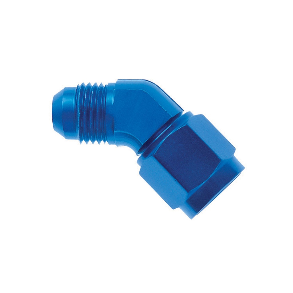 [7000023-2291975] Goodridge 45 Degree Male To Female Adaptor With JIC Equal Thread (Black, -6 JIC (9/16x18))