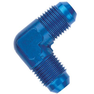 [369461-2291460] Goodridge 90 Degree Male To Male Adaptor JIC Thread (Black, -6 JIC (9/16x18))