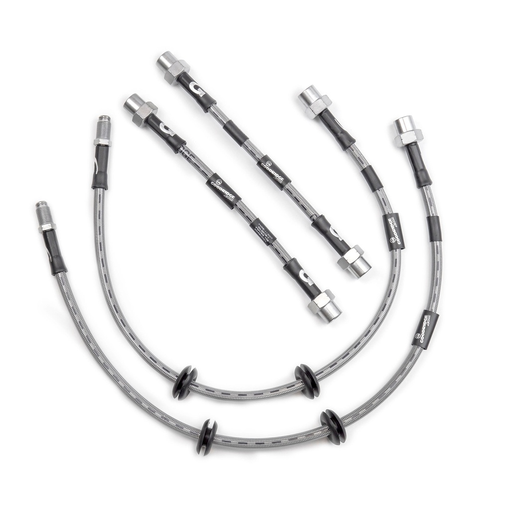 [GDRSBW0011-4P] Goodridge Stainless Steel Braided Brake Line Kit