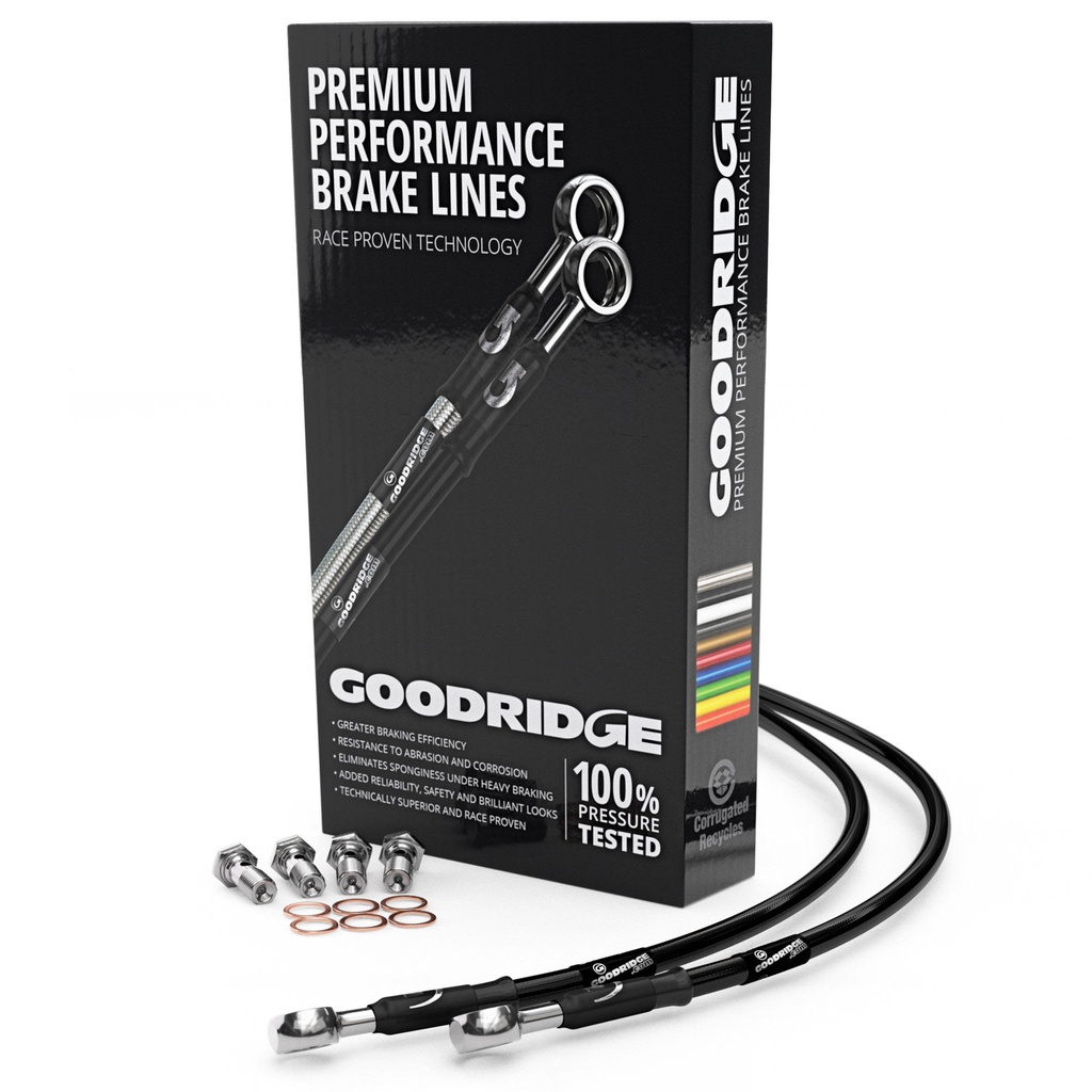 [GDRSHD0007-4C] Goodridge Stainless Steel Braided Brake Line Kit