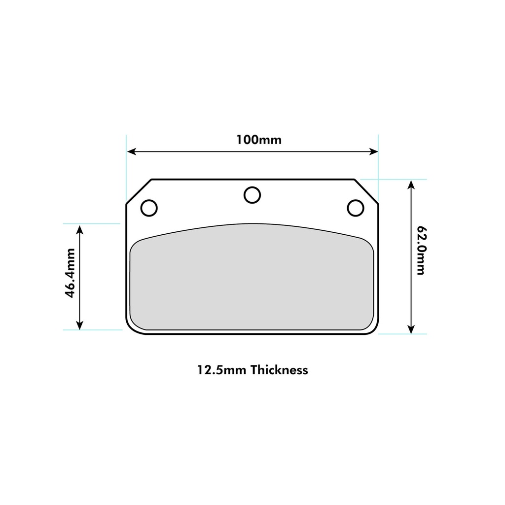 [FERFRP502W] Ferodo DS1.11 Brake Pads To Fit Wilwood Dynalite Centre Pin Calipers