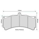 EBC Brakes RP-1 Brake Pads To Fit AP Racing CP5555/CP5060 Caliper
