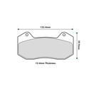 Wilwood BP-20 Brake Pads To Fit Wilwood Dynapro 6 Piston Lug Mount Calipers