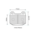 EBC Brakes RP-X Brake Pads To Fit AP Racing CP5111 / OE Caliper
