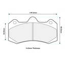 Ferodo DS2500 Brake Pads To Fit AP Racing CP7040 Caliper