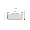 Ferodo DS2500 Brake Pads To Fit Wilwood Dynalite Centre Pin Calipers