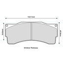 Pagid RST2E Brake Pads To Fit AP Racing Various Calipers