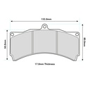 PBS Brakes ProComp S2 Brake Pads To Fit AP Racing CP5070/CP5570 Calipers