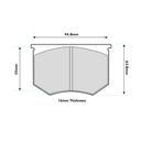 Mintex F6R Brake Pads To Fit Girling B-Type Mk5 Caliper
