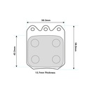 Mintex MRM1805 Brake Pads To Fit Wilwood Dynapro / Dynalite Single Calipers