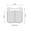 Mintex M1144 Brake Pads To Fit Alcon R-Type / OE Calipers