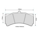 PBS Brakes ProComp E2 Brake Pads To Fit AP Racing Various Calipers