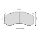 EBC Brakes SR11 Sintered Brake Pads To Fit Brembo 07.7614.3 Caliper