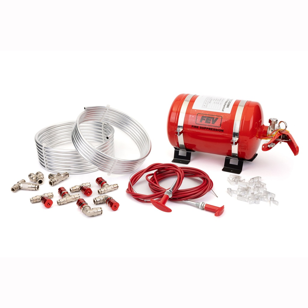 [FEV100.000.065.A] FEV F-TEC 3.5 Litre Mechanical Fire Extinguisher Kit - Alloy Bottle