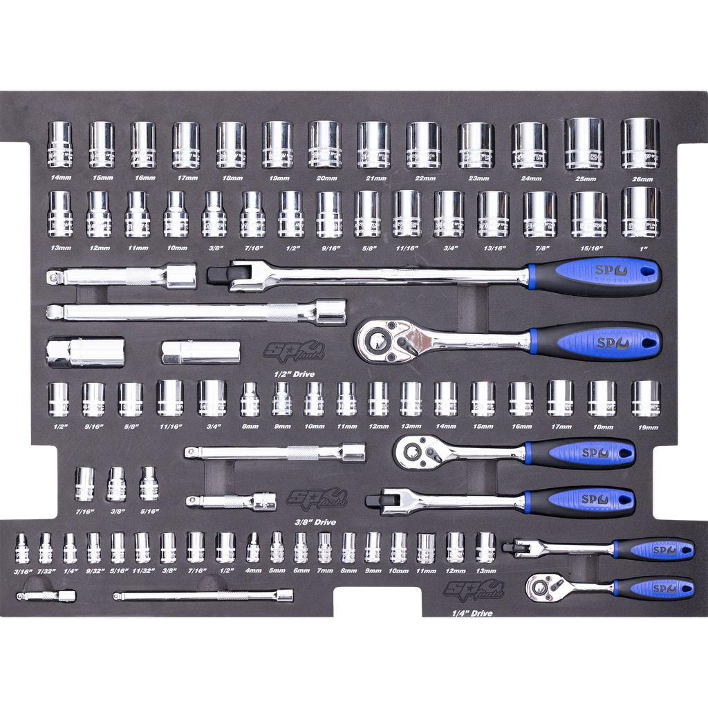[SP50003] EVA TOOLKIT - 81PC METRIC/SAE- SOCKET AND ACCESSORIES