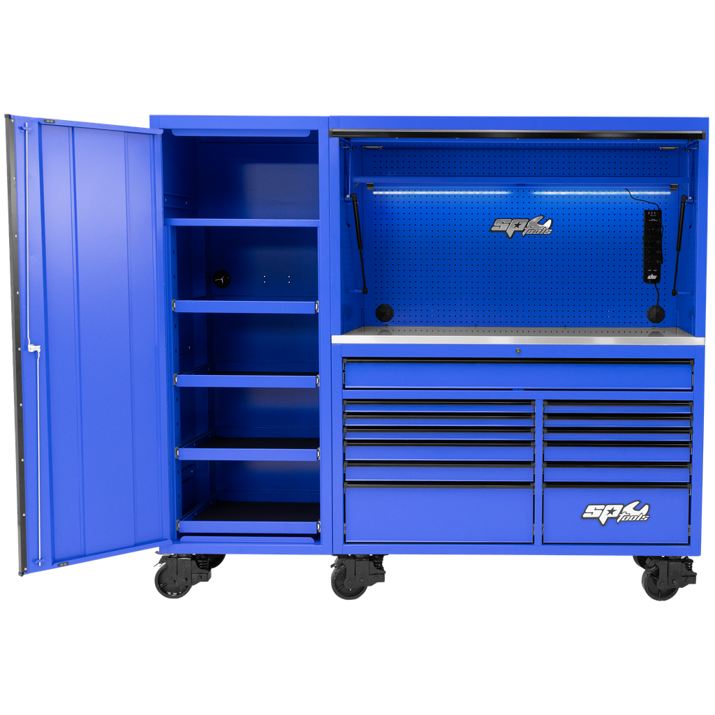 [SP44789BL] WORKSTATION - USA SERIES 86" BLUE/BLACK