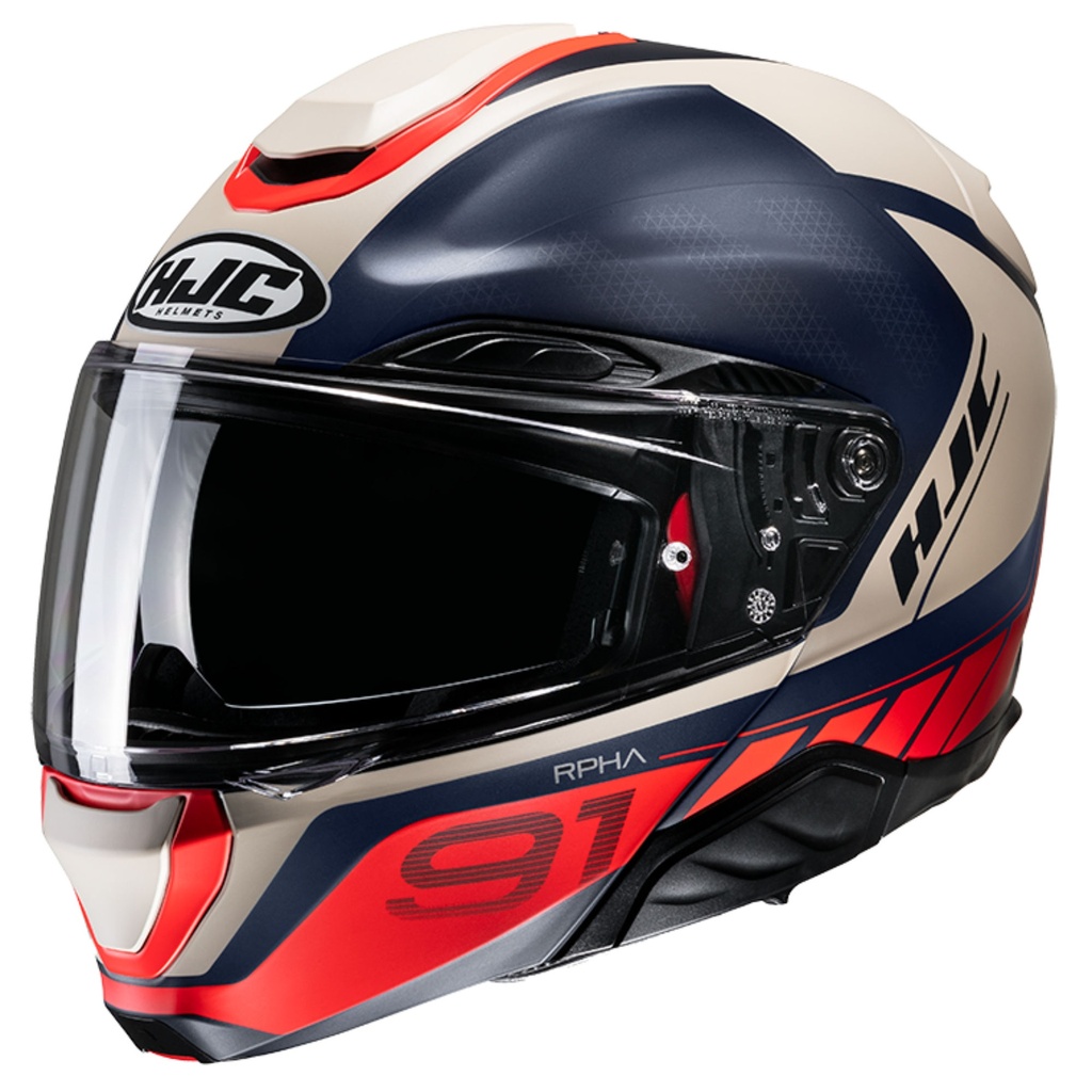[5000805-3513959] HJC RPHA 91 Graphic Motorcycle Helmet (M (57-58cm), Rafino Black)