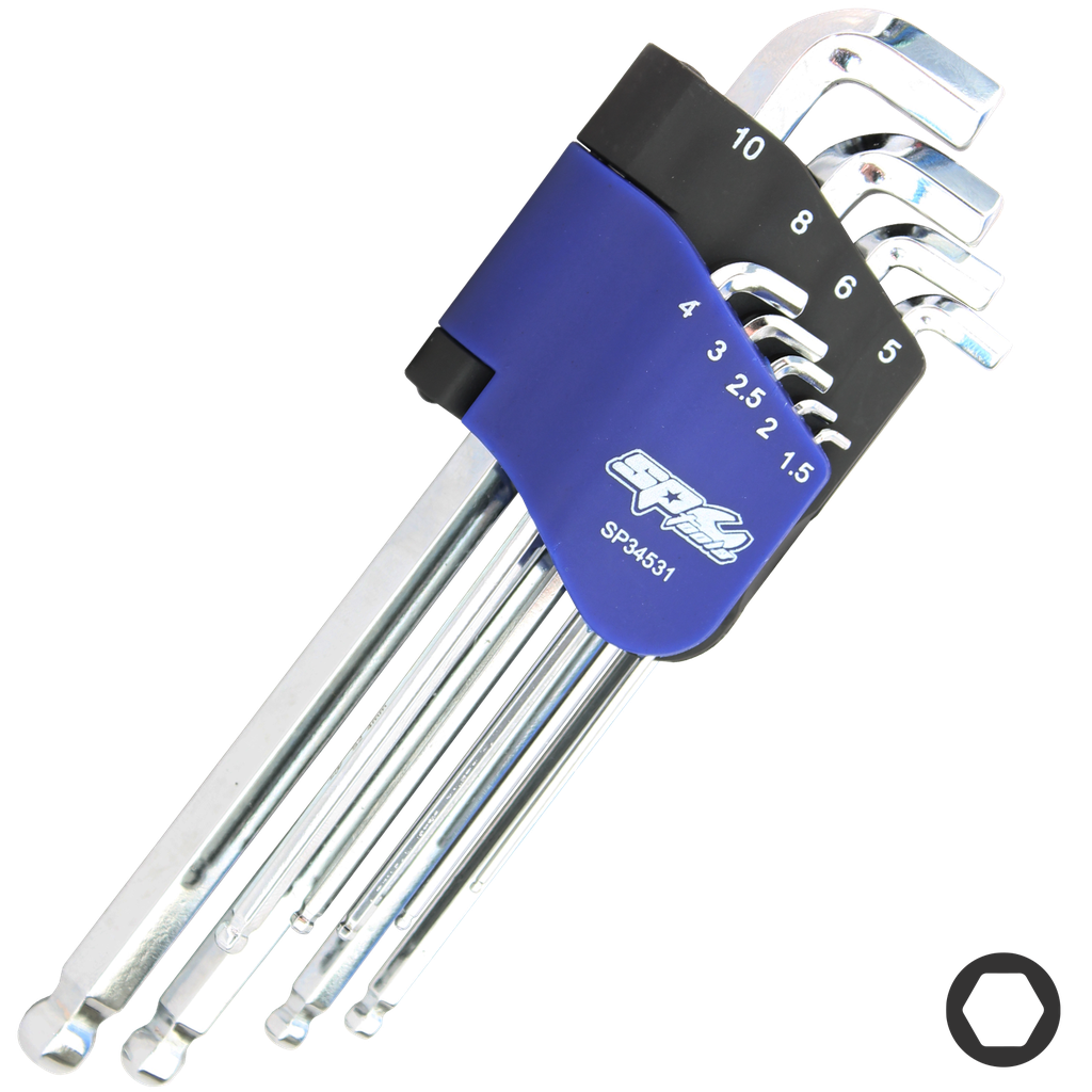 [SP34531] KEY SET - METRIC HEX STUBBY BALL DRIVE 9PC