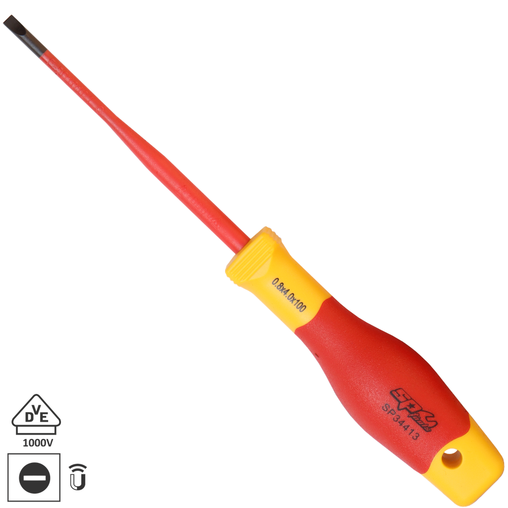 [SP34413] SCREWDRIVER - SLOTTED VDE INSULATED 4.0X100MM