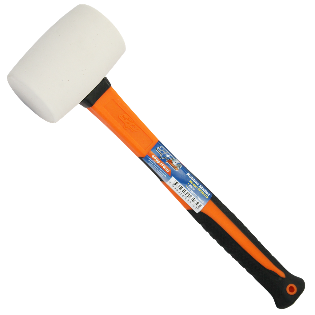 [SP30275] STRIKING TOOLS - HAMMER RUBBER MALLET WHITE - 454G/16OZ/1LBS