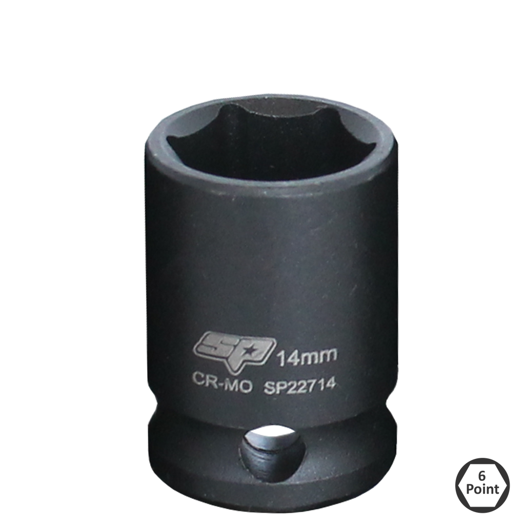 [SP22714] SOCKET IMPACT 3/8"DR 6PT METRIC 14MM SP TOOLS