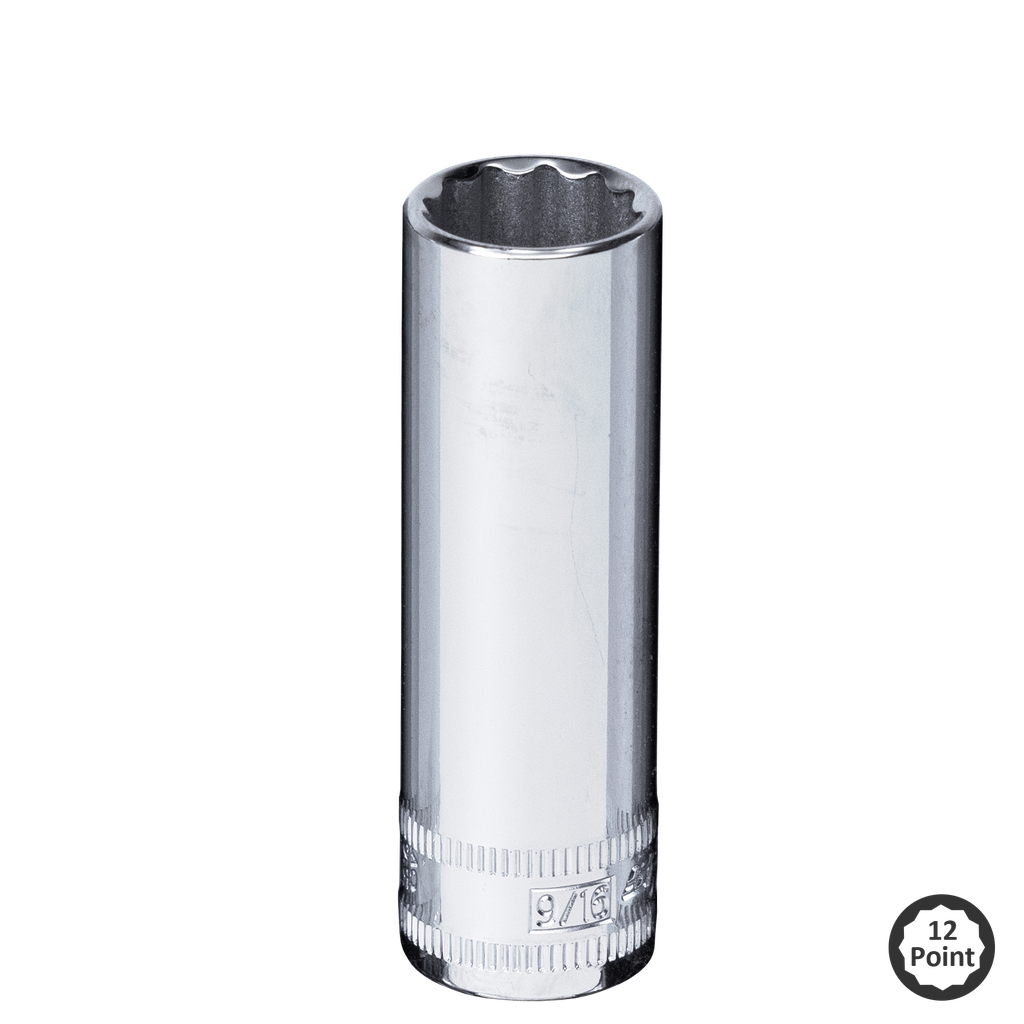 SOCKET - 3/8"DR DEEP 12PT SAE 3/8"