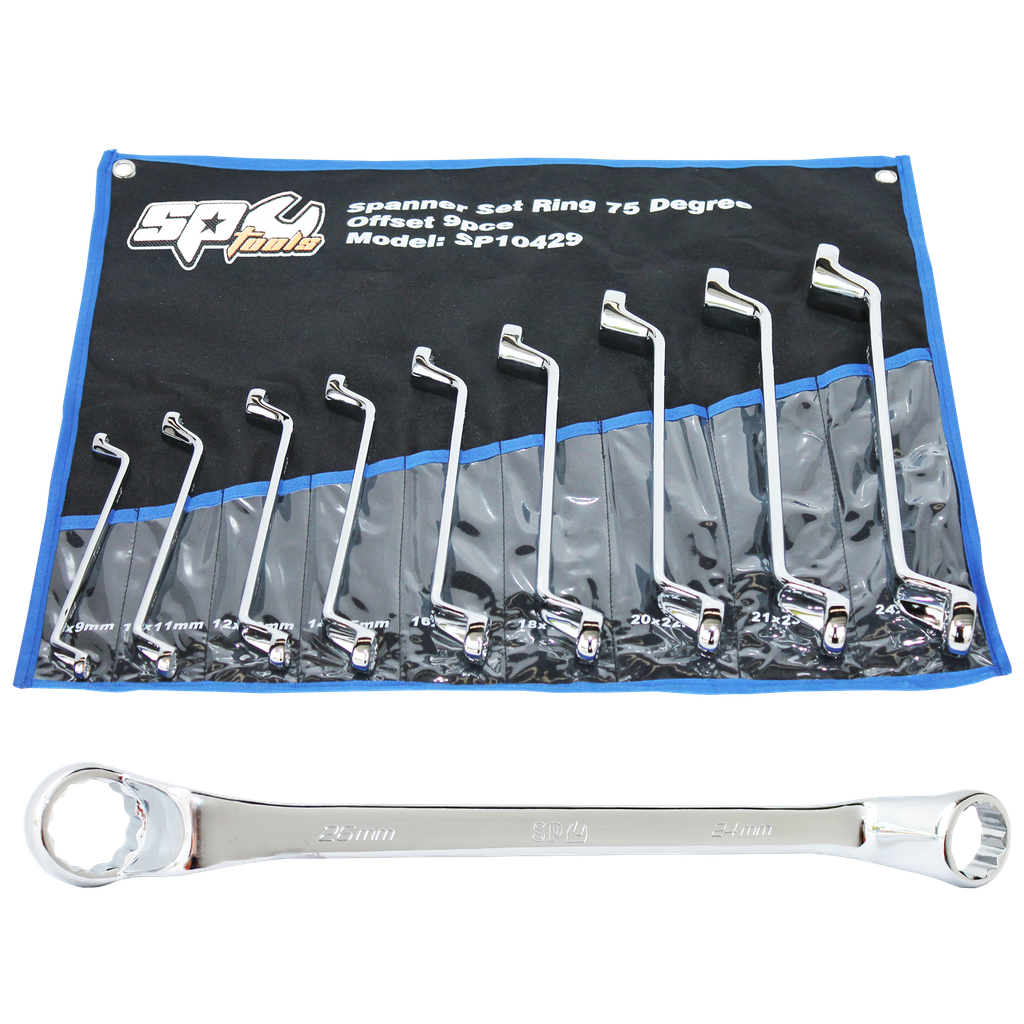 SPANNER SET - DOULBE RING 9PC METRIC