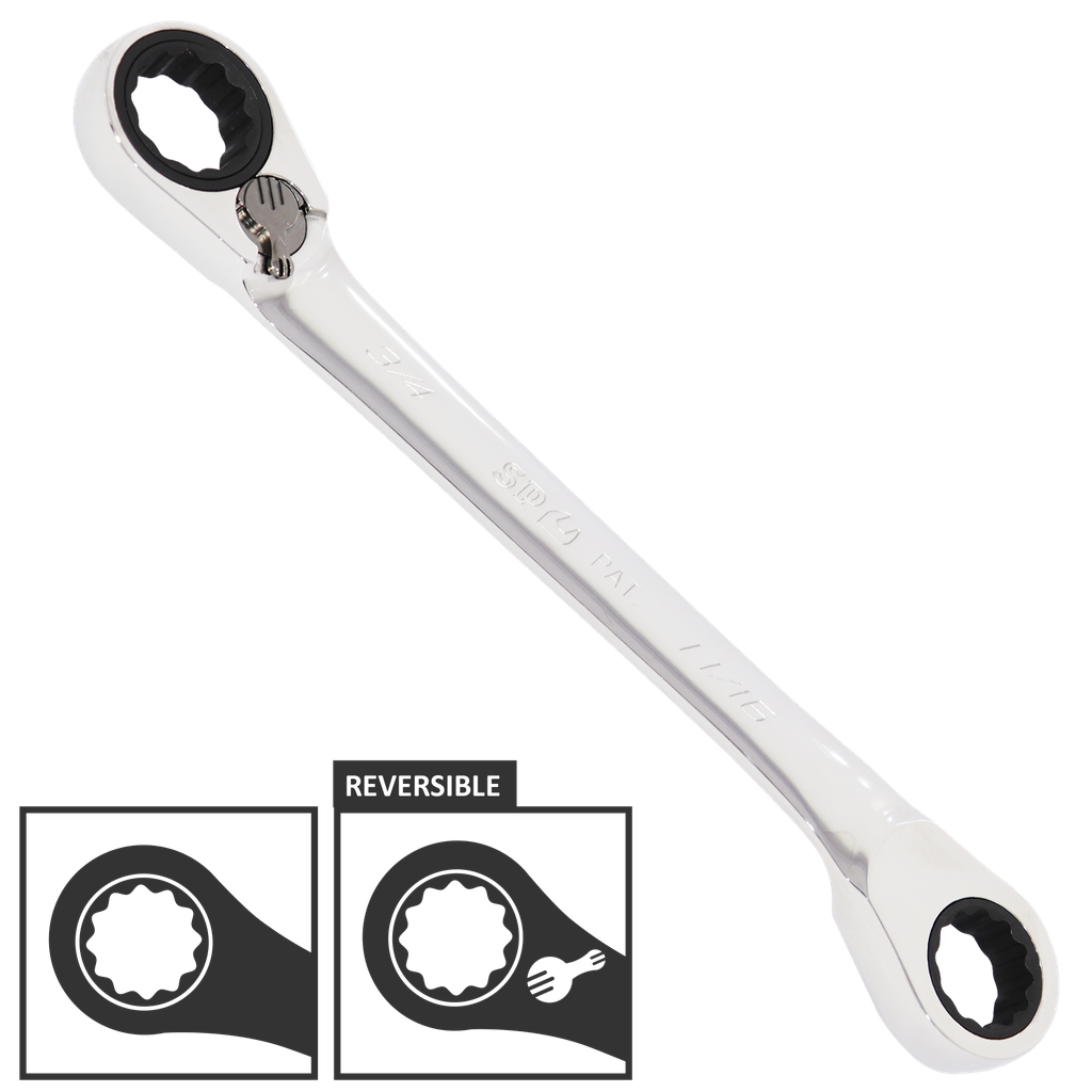[SP17655] SPANNER DOUBLE RING REVERSIBLE GEARDRIVE SAE 9/16" X 5/8"