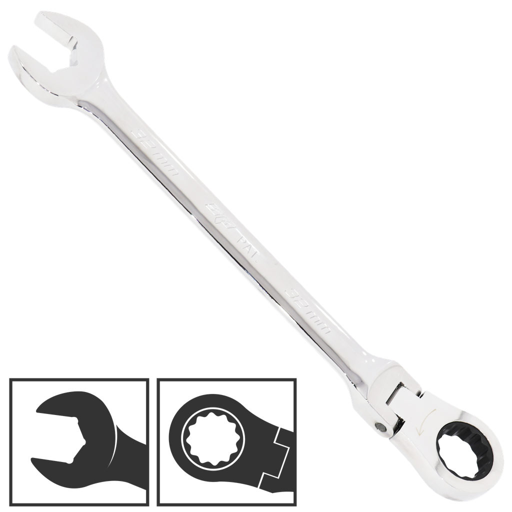 [SP17425] SPANNER ROE FLEXHEAD GEARDRIVE METRIC 25MM