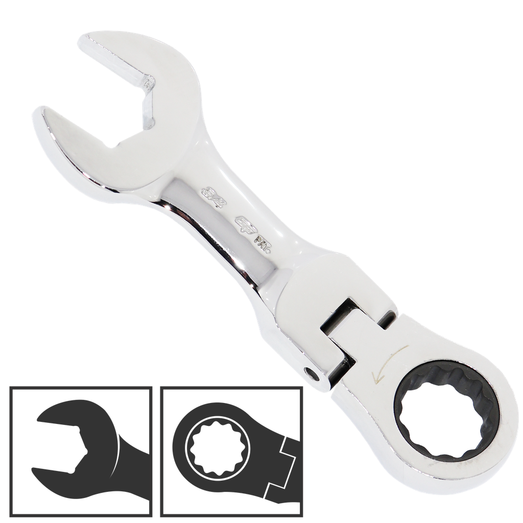 [SP17351] SPANNER ROE STUBBY FLEXHEAD GEARDRIVE SAE 1/4"