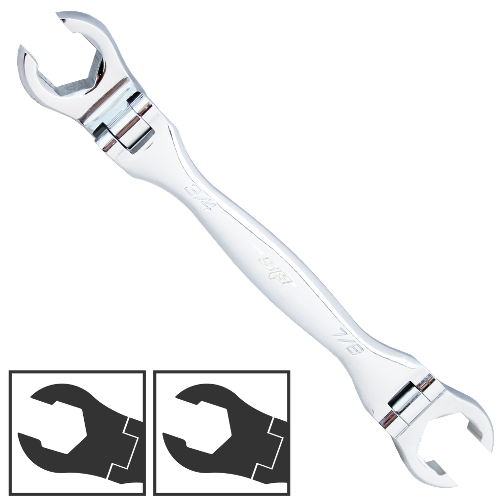 [SP16151] SPANNER FLARE NUT FLEX HEAD SAE 3/8" X 7/16"