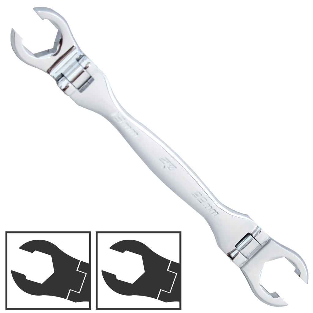 [SP16112] SPANNER FLARE NUT FLEX HEAD METRIC 12MM X 13MM