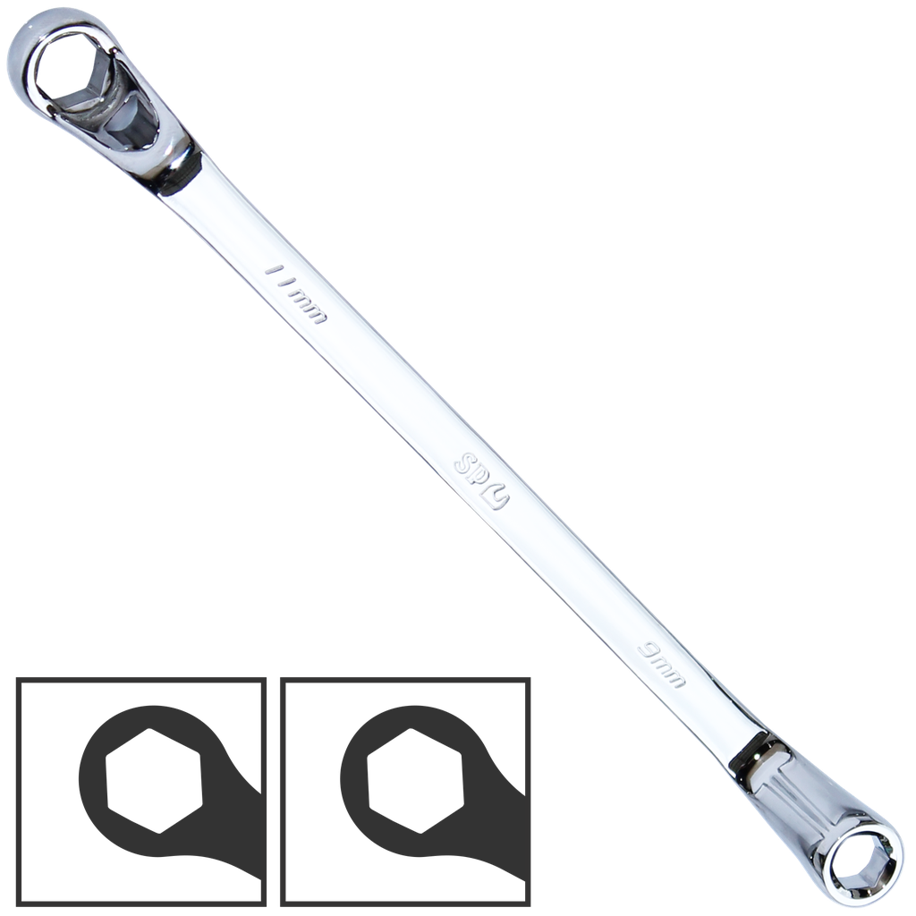 SPANNER DOUBLE RING SAE 3/8" X 7/16"