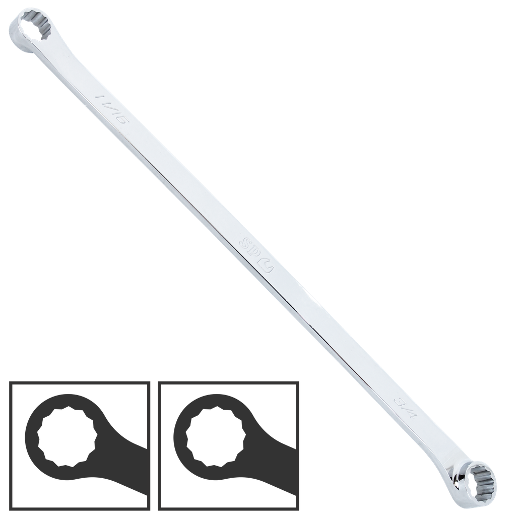 SPANNER DOUBLE RING SAE 3/4 X 11/16" 15DEGREE